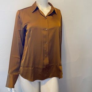Abercrombie and Fitch satin longsleeve blouse
